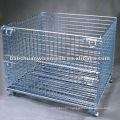 Electro Galvanized Foldable storage cage with wheels in store(supplier)